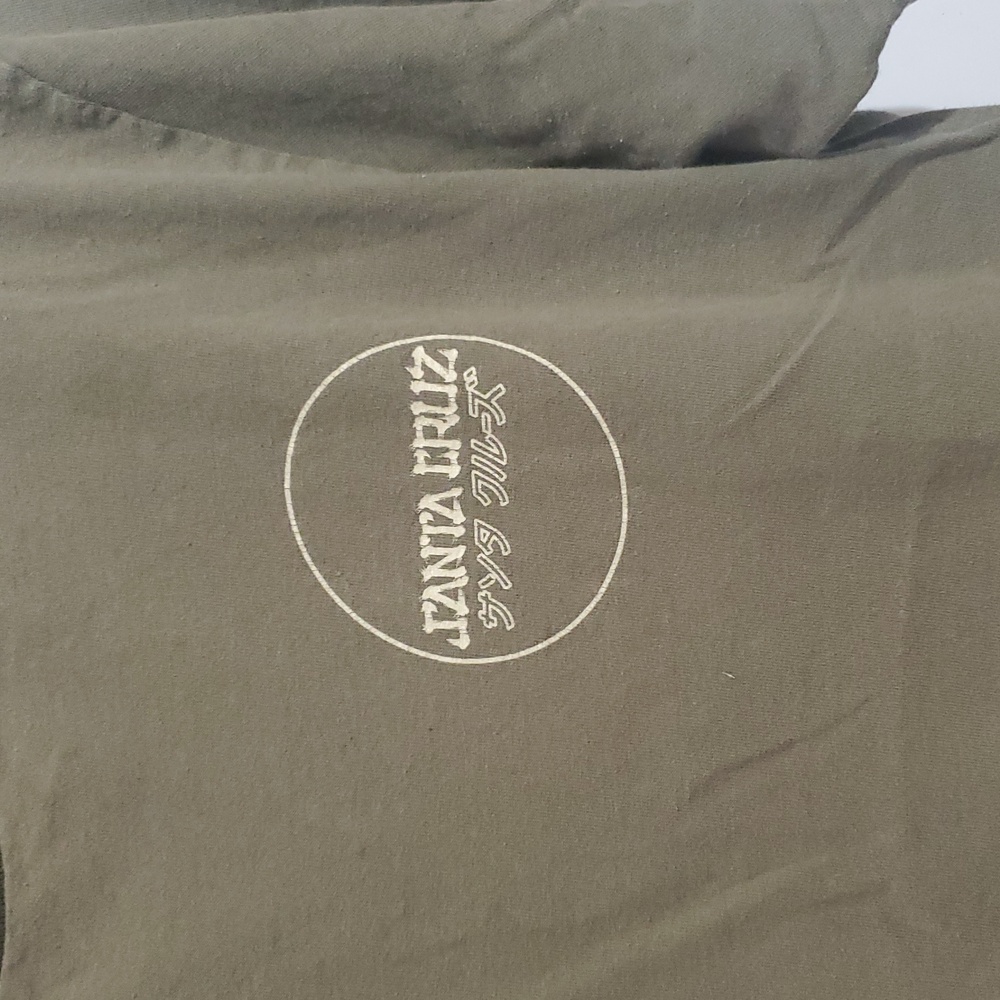 Santa Cruz Green Olive Skateboards Khaki Men's Tee L - Picture 3 of 8